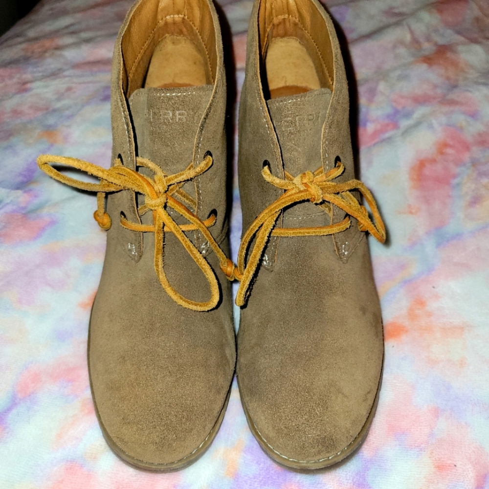 Sperry wedge booties
